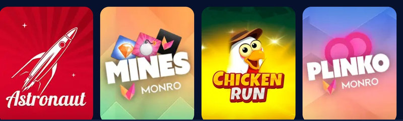 Monro Casino high quality games